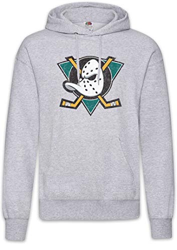 Urban Backwoods Ducks Hockey Hoodie Kapuzenpullover Sweatshirt Grau Größe M