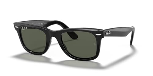 Ray-Ban 2140 Wayfarer Polarized Sunglasses - Glossy Black - size One Size