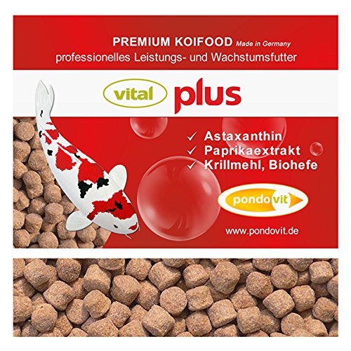 pondovit vital plus Premium Koifutter 3 kg / 6 mm Wachstumsfutter, Made in Germany