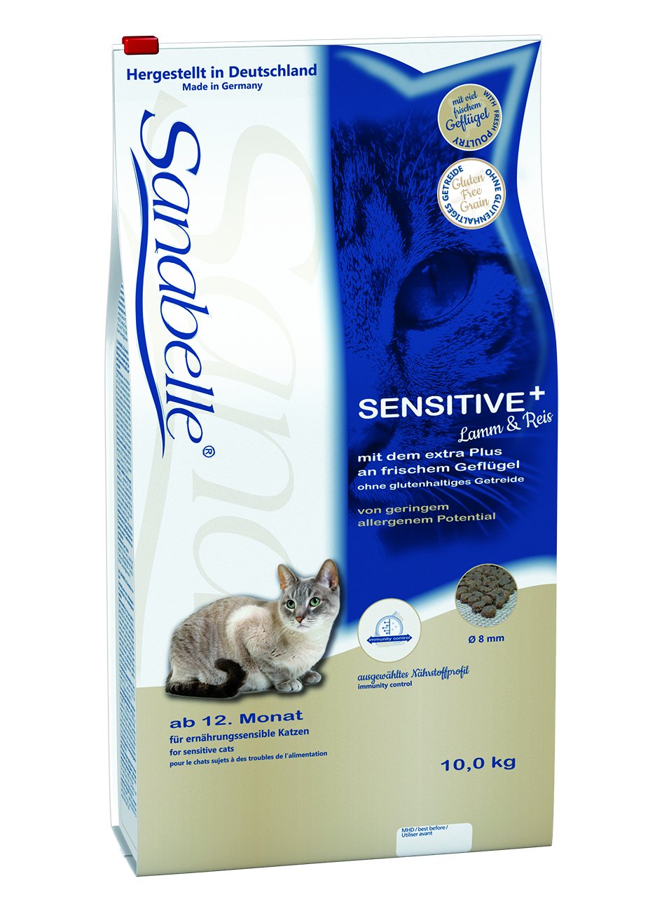 Sanabelle Cat Sensitive mit Lamm 10kg, 1er Pack (1 x 10 kg Packung) - Katzenfutter