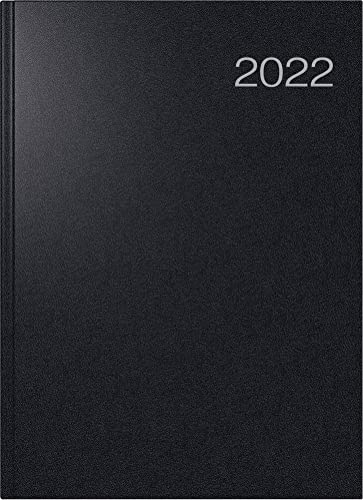 rido/idé 7027503902 Buchkalender Conform, 1 Seite = 1 Tag, 210 x 291 mm, Balacron-Einband schwarz, Kalendarium 2022