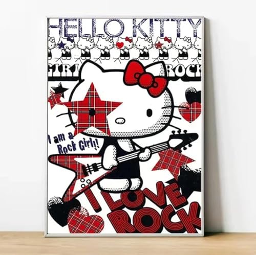 MZlier Puzzlespiele 1000 Stück Niedlich Cartoon Anime K-Kitty Kinder Geschicklichkeitsspiel für die ganze Familie, Home Dekoration Puzzle G1201593A(29.52inX19.68in)