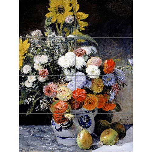 Artery8 Renoir Mixed Flowers In An Earthenware Pot XL Giant Panel Poster (8 Sections) Blumen