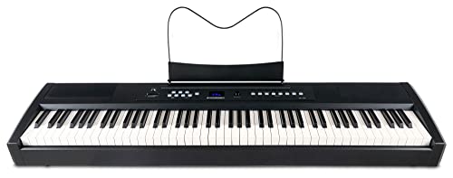 McGrey SP-100 Stagepiano (portables E-Piano mit 88 Tasten, Hammermechanik, Kopfhöreranschluss, Aufnahmefunktion) schwarz