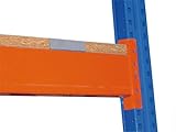 qpool24 Spanplatten-Ebene für Palettenregal, für Holmtiefe 50 mm, 1100 x 3300 x 38 mm (HxBxT), aufgelegt, inkl. Zentrierblechen