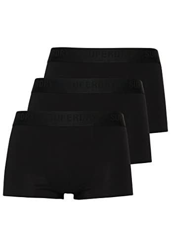 Superdry Boxershorts Dreierpack Trunk Multi Triple Pack Black Schwarz, Größe:L