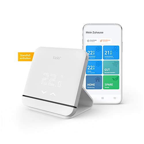 tado° smarte Klimaanlagensteuerung V3+ mit Standfuß – Klimaanlage digital steuern per App – optimales Raumklima – Energie sparen – einfache Installation – kompatibel mit Alexa, Siri & Google Assistant