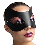 Leder Masken Frauen Sexy PU Leder Half Face Maskerade Maske Halloween Cosplay Gesichtsabdeckung MK-04