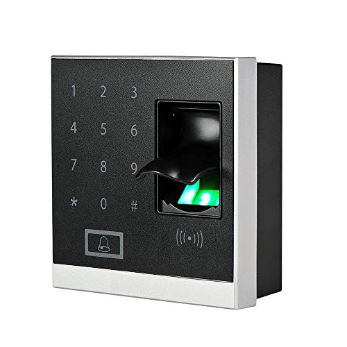PNI PNI-CAX8 Biometrisches Pin-Zugangskontrollsystem, Fingerabdruckleser und Elektromagnetische Karte schwarz/Weiß