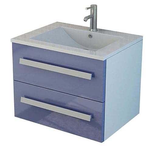 Luxus Badset Waschtischunterschrank + SMC Waschbecken Badmöbel blau inkl. Spedition