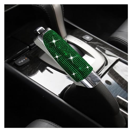 Auto Innenraum Universal Auto Handbremse Schützen Abdeckung Styling Diamant Strass Dekor ABS Anti Slip Auto Zubehör Innen Auto Interieur Zubehör ( Farbe : Green )