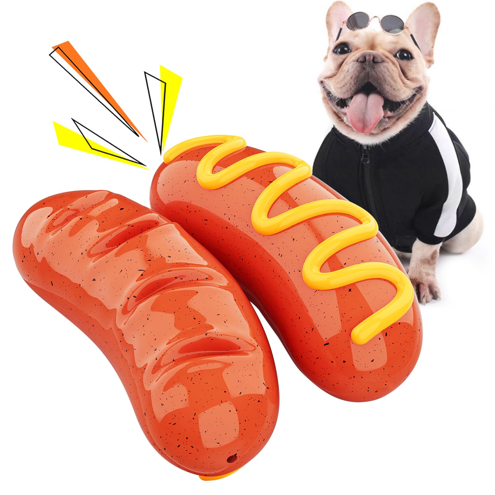 yuxiaoyu Hundespielzeug Kauspielzeug Hundewurst – Zähne Stick Pet Crunch Spielzeug Hund Zahnreinigung Spielzeug Robust und langlebig interaktives Hundespielzeug geeignet für mittelgroße und große