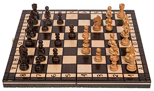 Square - Spiel 2-1 - Schach + Dame L - 35 x 35 cm - Schachspiel aus Holz