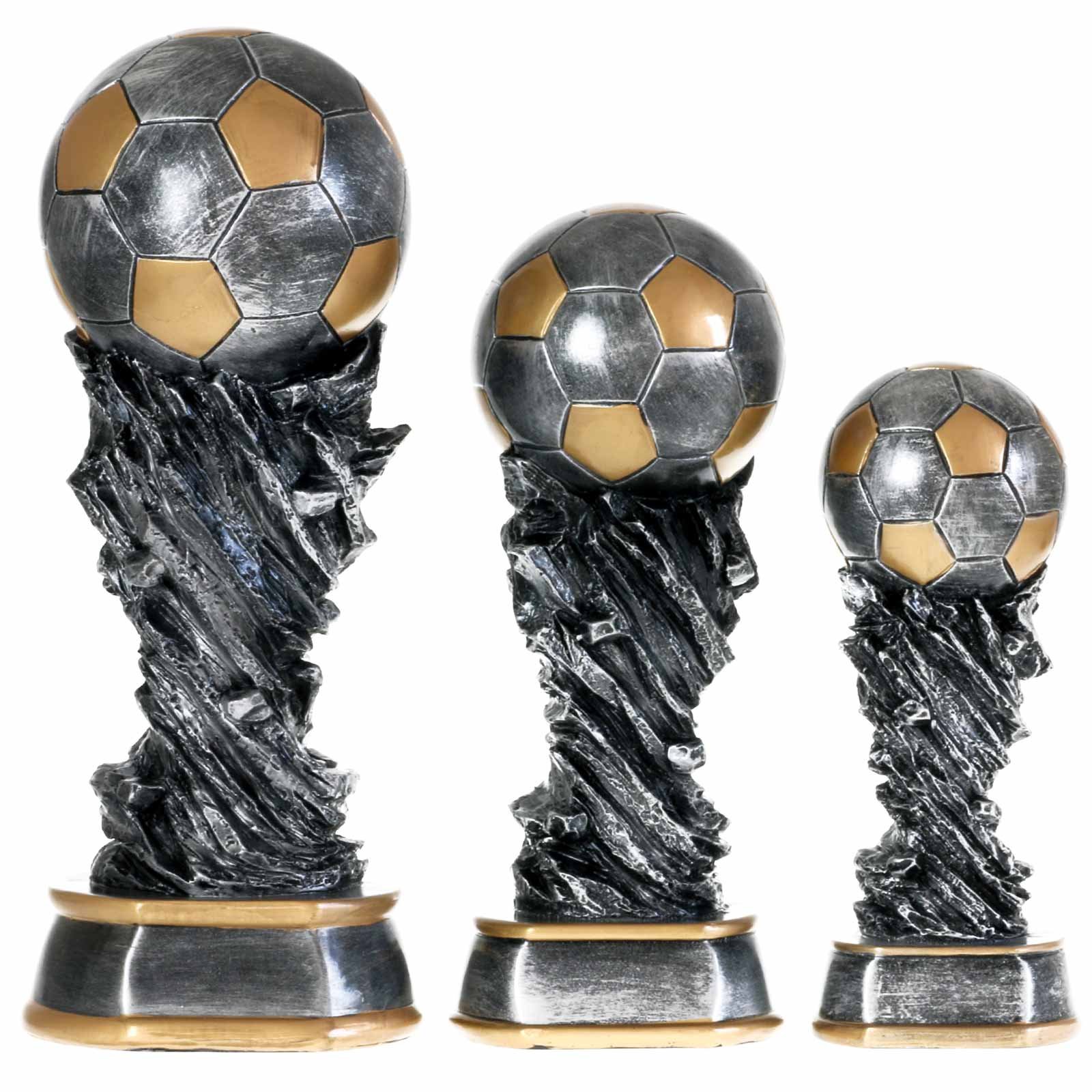 30 cm Fußball Pokal Nantes aus Resin Soccer Fußballpokal Trophäe mit Gravur