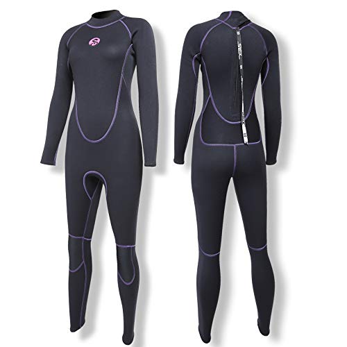 PAWHITS 3mm Neoprenanzug Damen Full Wetsuit für Tauchen Schnorcheln Surfen und alle Wassersportarten