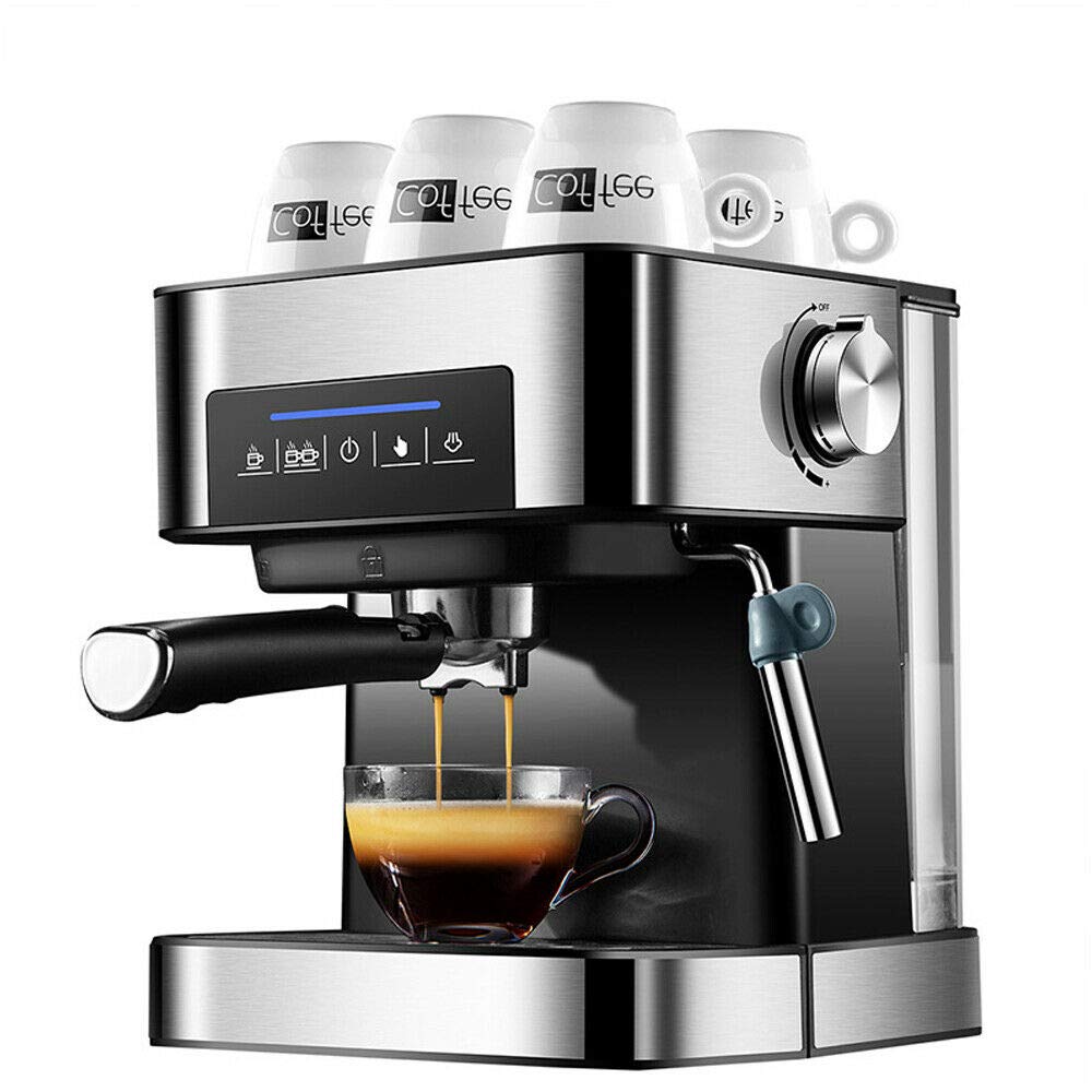 YUEWO Espressomaschine Espresso-Automat Kaffee-Maschine 850W, 20 Bar Druck, 15 Liter abnehmbarer Wassertank,Milchschaum Düse für Zubereitung von Cappuccino