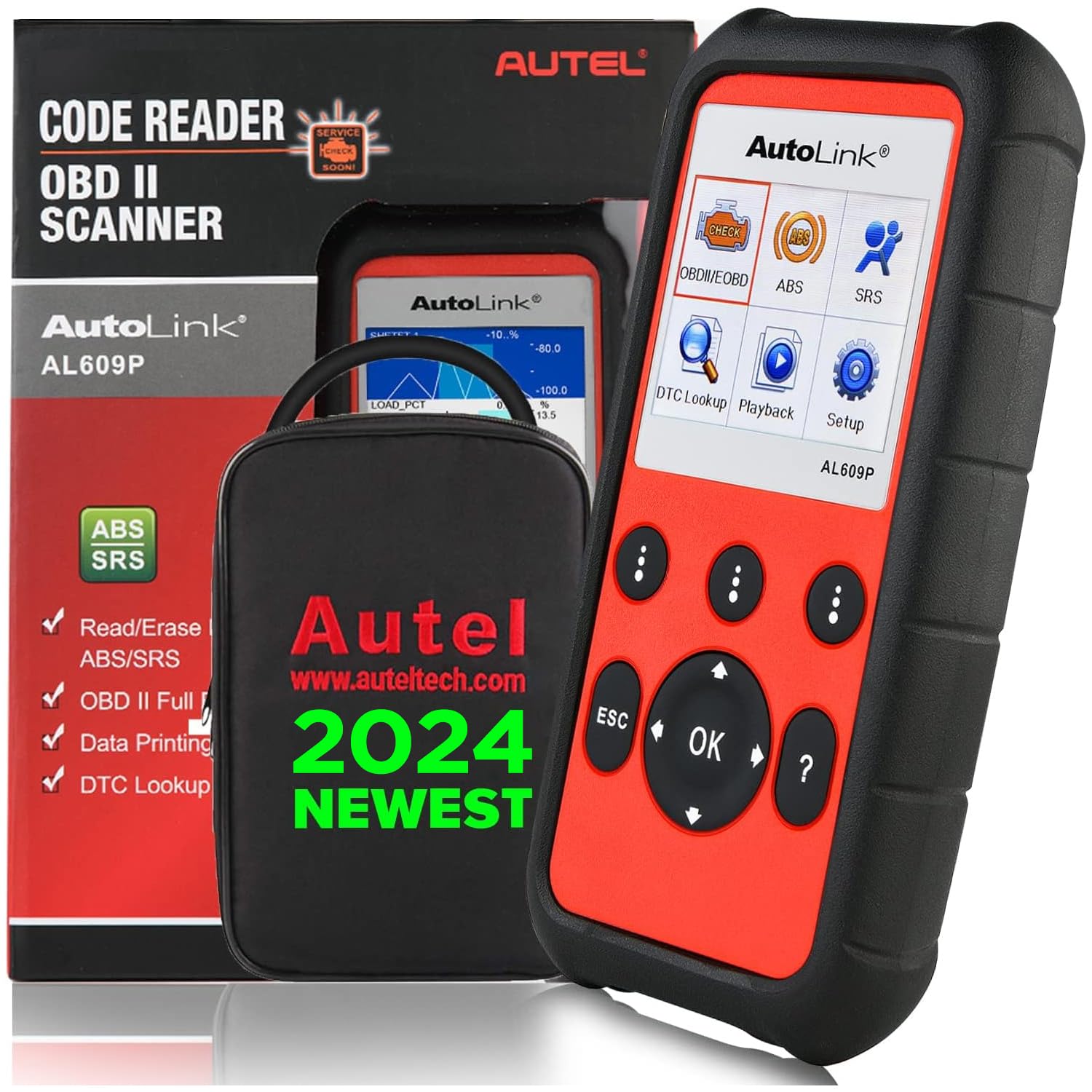 Autel AutoLink AL609P OBD2 Diagnosegerät Auto Scanner mit ABS SRS Diagnose Auto VIN Motorfehlercodes Lesen/Löschen