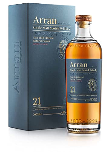 Arran Whisky The Arran Malt 21 Years Old Single Malt Scotch Whisky 46% Volume 0,7l in Geschenkbox Whisky