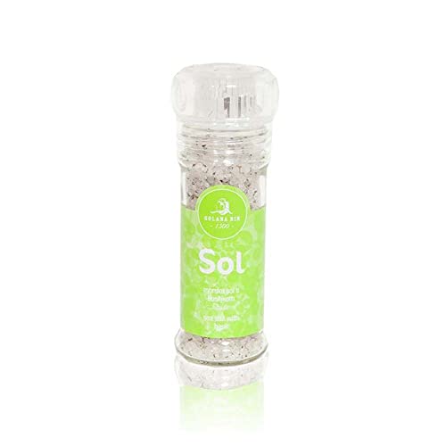 Solana Nin - Meersalz - mit Basilikum - Salzmühle - 5 x 100g