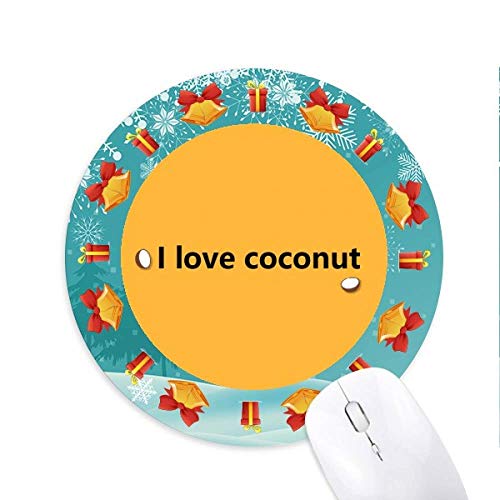 Love Seaside Coconut Juice Mousepad Round Rubber Mouse Pad Christmas Gift