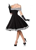 Belsira Damen schulterfreies Swing-Kleid im Retro-Style 2XL