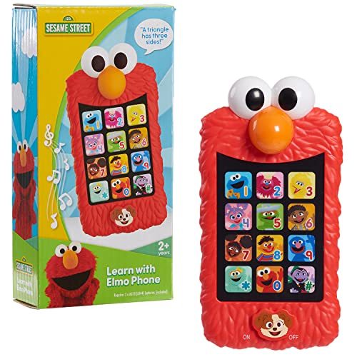 Just Play 57582 Sesame Street Spielwaren Learn with Elmo Pretend Play Phone, Learning and Education, Mehrfarbig, 20.32