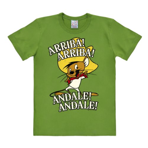 T-Shirt Speedy Gonzales mit Retro-Print Logoshirt grün