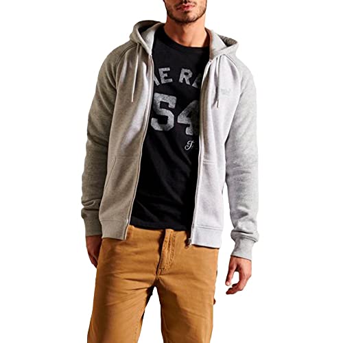 Superdry Sweatshirt im Vintage-Stil, Logo EMB, Athletic Grey Marl, XS