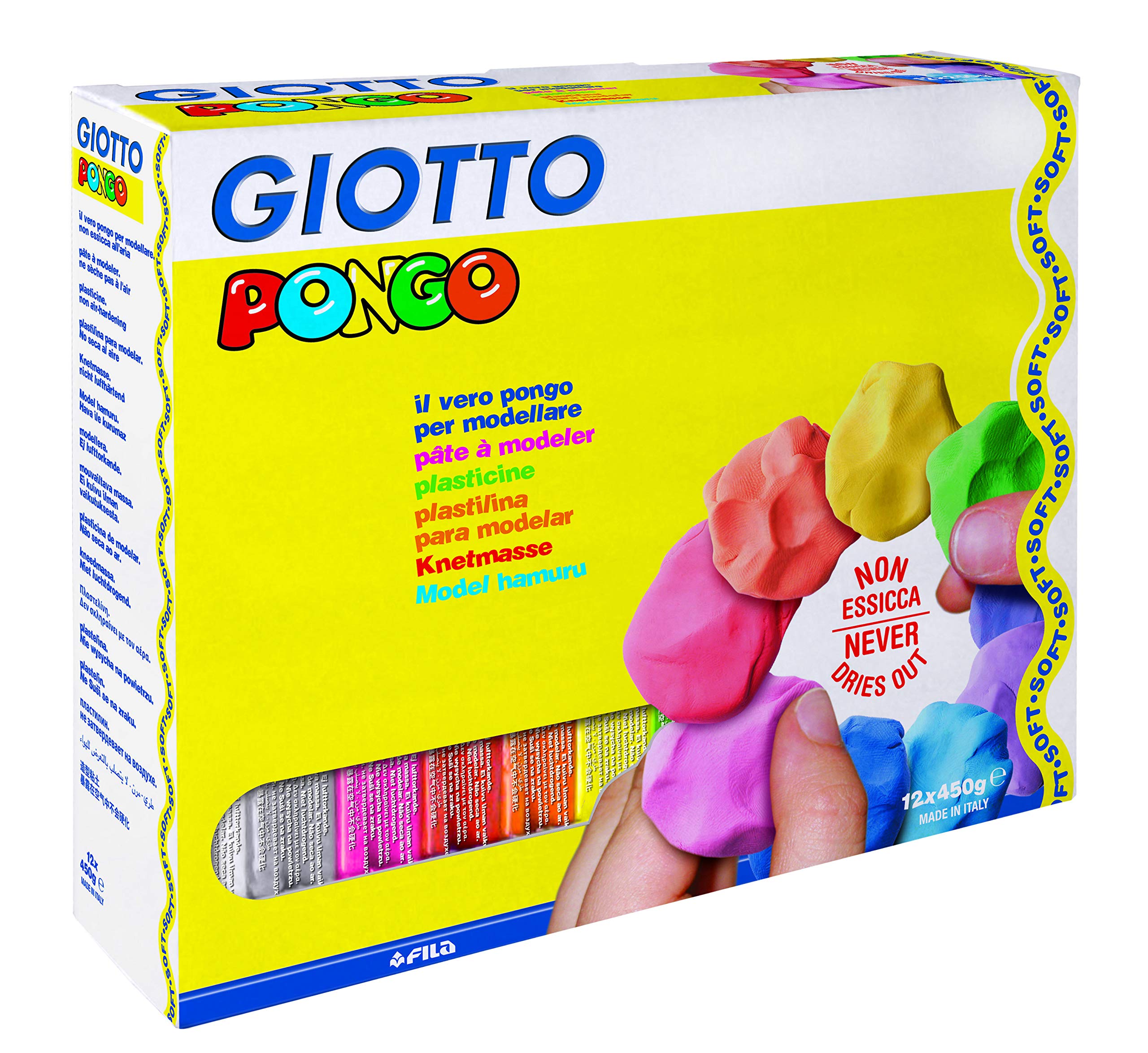 GIOTTO 514300 Pongo Modelliermasse, Mehrfarbig