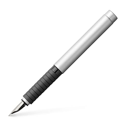 Faber-Castell 148521 - Füllfederhalter BASIC Metall, Feder: F, Schaftfarbe: silber matt