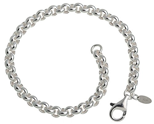 Rundes Erbskette Armband - 5,4mm Breite - Länge wählbar 16-25cm - echt 925 Silber