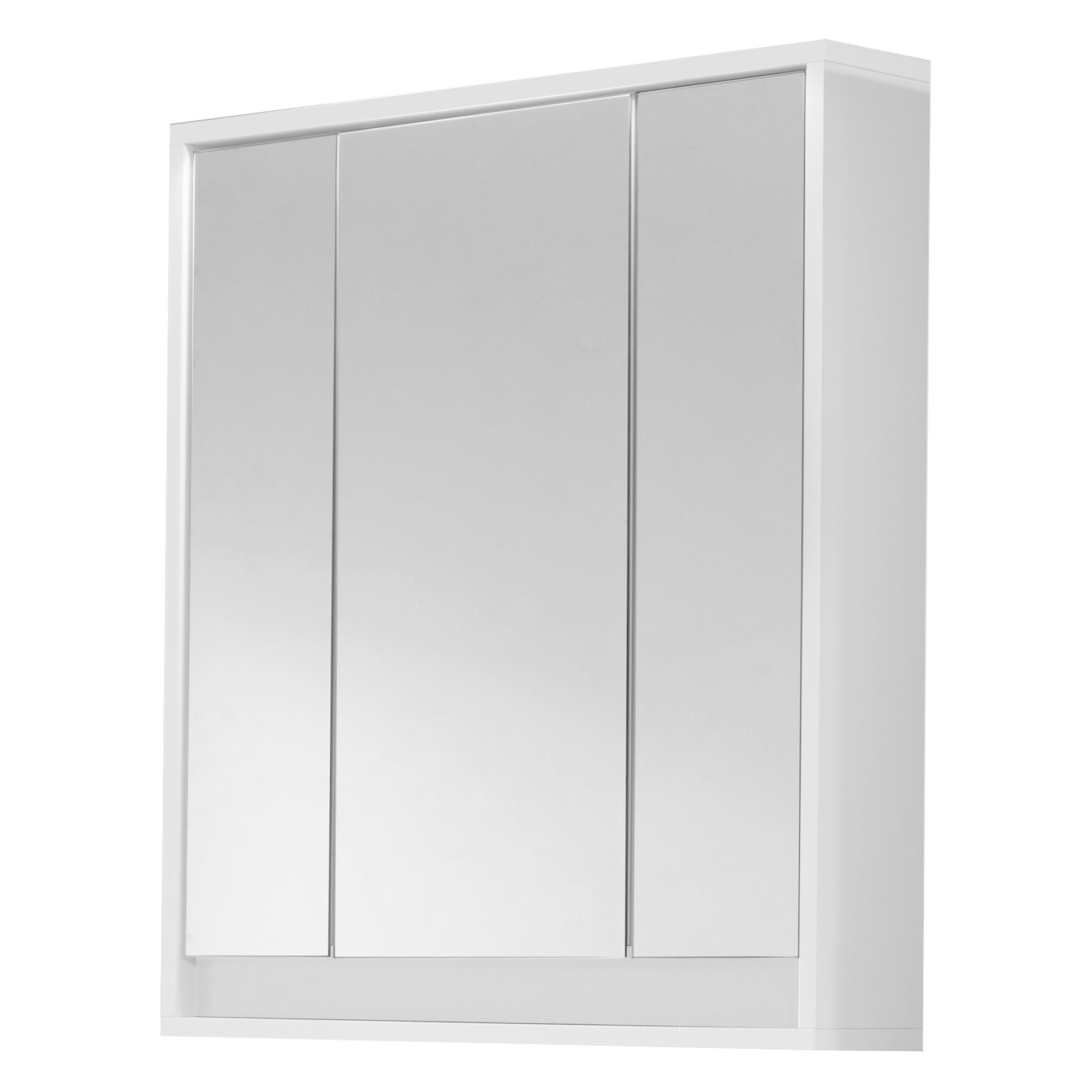 trendteam smart living - Spiegelschrank Spiegel - Badezimmer - Sol - Aufbaumaß (BxHxT) 67 x 73 x 18 cm - Farbe Weiß Hochglanz - 163540503