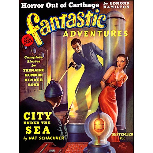 Wee Blue Coo Leinwanddruck Vintage Horror Adventure City Under Sea 1939
