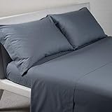Caleffi - Bettwäsche-Set aus Baumwolle, einfarbig, für Doppelbett, Grau