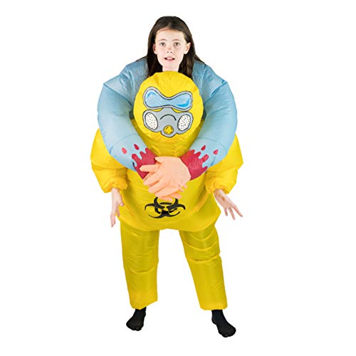 Bodysocks Fancy Dress Kinder Aufblasbares Huckepack Kostüm Biohazard Anzug