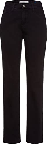 BRAX Damen Style Carola Blue Planet Five Pocket Feminine Fit Klassisch Bootcut Jeans, CLEAN Black Black, W38 / L32 (Herstellergröße: 48)