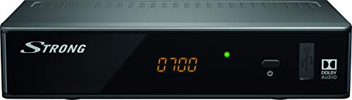 STRONG SRT 8541 Set DVB-T2 Receiver mit Antenne für freenet-TV (FullHD, HDMI, LAN, SCART, Mediaplayer, nur für DE geeignet) schwarz