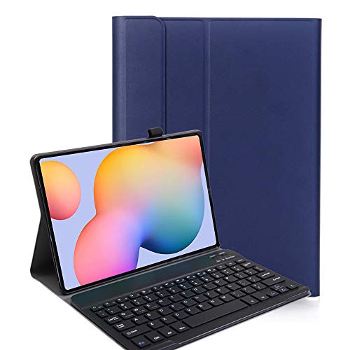 YGoal Tastatur Hülle für Honor V6 10.4 Zoll,(QWERTY Englische Layout) Ultradünn PU Leder Schutzhülle mit Abnehmbarer drahtloser Tastatur für Honor V6 10.4 Zoll Tablet, Blau