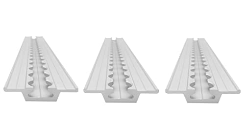 lasiprofi Airlineschiene Flügel Oben: 60 x 11 mm, 1.000 mm, 3er Set | Zurrschiene | 100 cm | kompatibel mit Fittingen | Silber eloxiert | für Transporter, Wohnwagen, Sprinter UVM. | Aluminium | 1 m