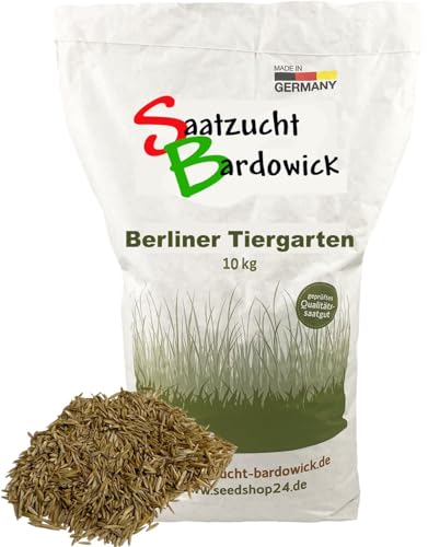 10 kg Rasen Berliner Tiergarten Grassamen Rasensamen Rasensaat Nachsaat Gras - Qualität zum fairen Preis