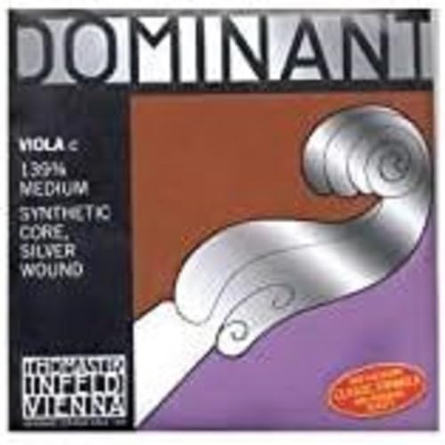 Thomastik Einzelsaite für Viola 3/4 Dominant - C-Saite Nylonkern Silber umsponnen, mittel