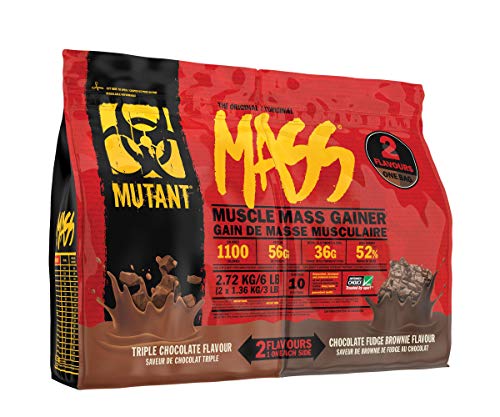 Mutant Mass 2 Flavours, Triple Chocolate & Chocolate Fudge Brownie - 2720g