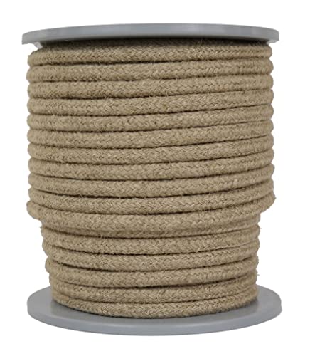 Gepotex Leinenseil/Seil aus Leinen/Flachsseil geflochten Natur Durchmesser ca. 7mm - Länge: 25 Meter - hergestellt aus naturbelassenem Leinengarn, biologisch abbaubar und umweltfreundlich