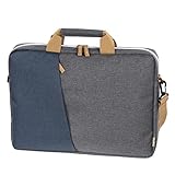 Hama Laptop Tasche bis 15.6 Zoll (Notebook Tasche für Laptop, Tablet, MacBook, Chromebook bis 15,6 Zoll, Umhängetasche als Arbeitstasche oder Schultasche für Herren und Damen) blau grau