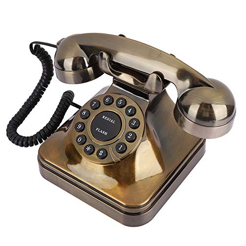 WX-3011 Antikes Telefon, festes digitales Vintage Telefon Klassisches europäisches Retro Festnetztelefon, Retro Bronze Telefon