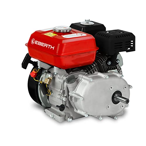 Eberth 6,5 PS 4,8 kW Benzinmotor mit Ölbadkupplung (20 mm Wellendurchmesser, Ölmangelsicherung, 1 Zylinder, 4-Takt, luftgekühlt, Seilzugstart)