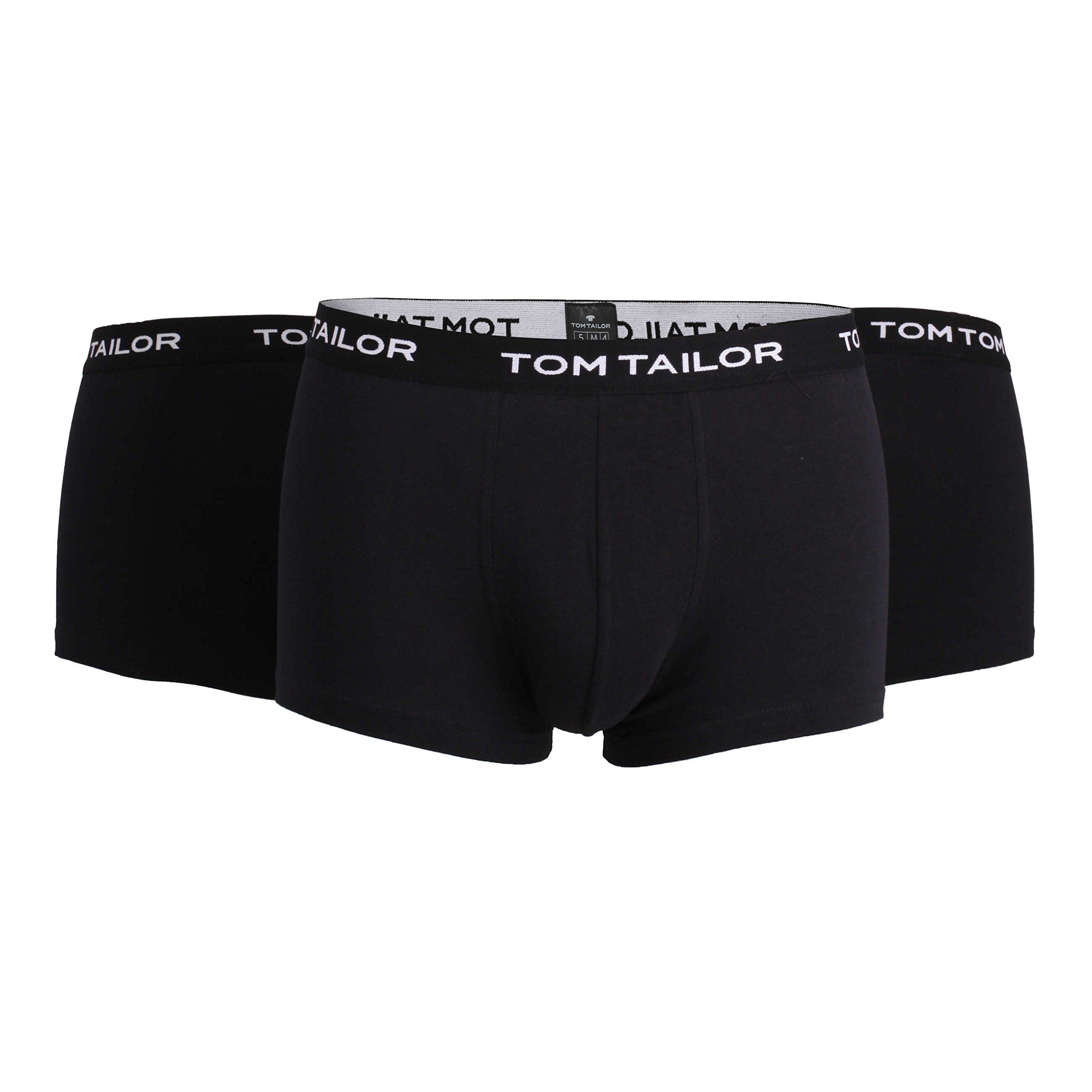 Tom Tailor Underwear Herren Hip Pants 3er Pack 70162-6061 Retroshorts, Schwarz (Black 9303), Small (Herstellergröße: S/4)