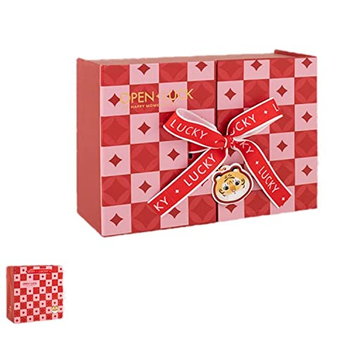 Geschenkbox, Tigerjahr, 2022, 3D-Box, Geschenkbox, Geschenkbox, Snack-Geschenkbox (Folio-Geschenkbox, mittelgroß + Geschenkbeutel)
