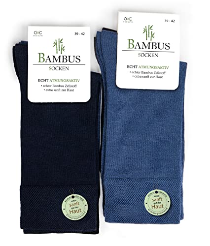 Occulto Herren Bambus Socken 10er Pack (Modell: Paule) Blau Mix 39-42
