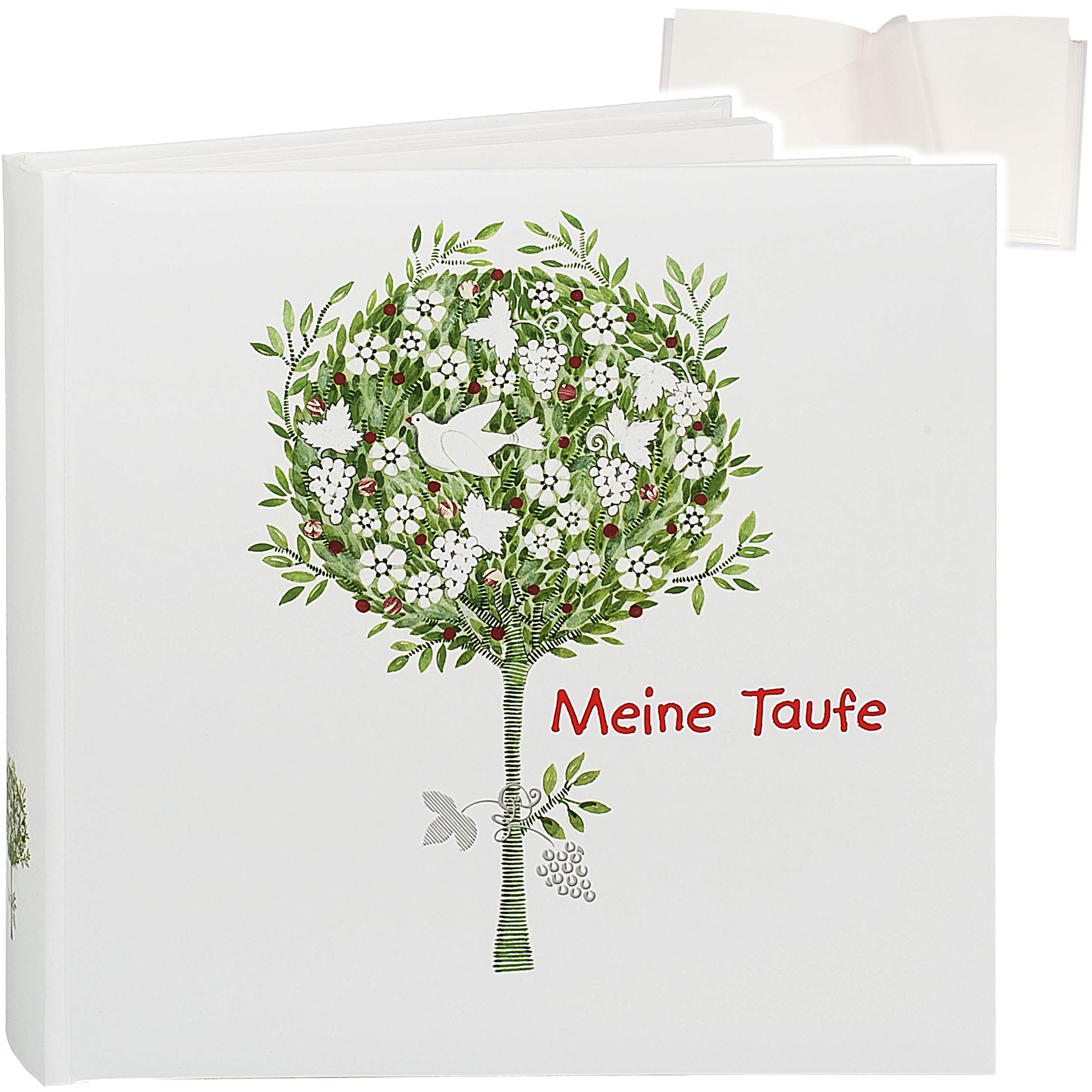 Taufalbum/Fotoalbum/Erinnerungsalbum meine Taufe Album - Buch - zum selbst gestalten - Gebunden - blanko weiß - 60 weiße Seiten - für bis zu 180 Bilde..